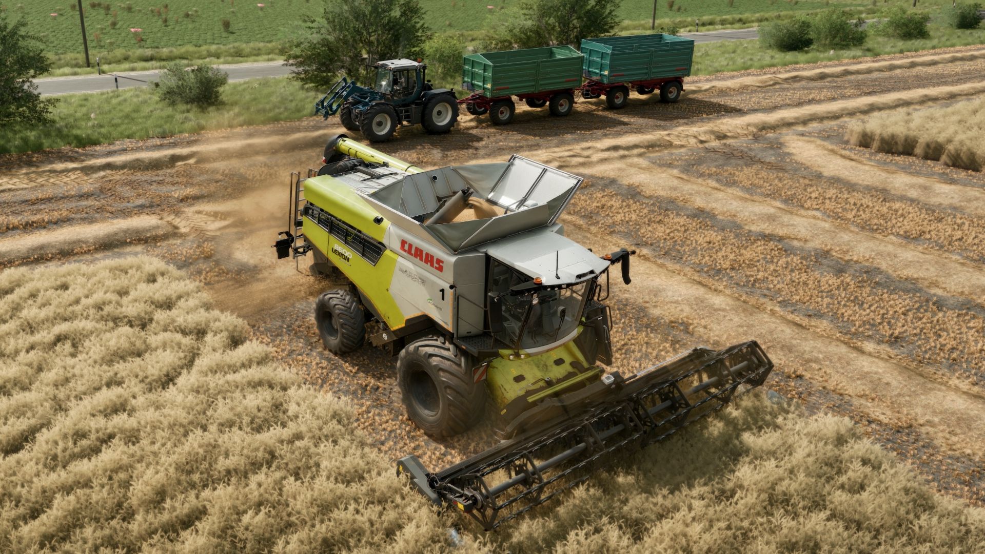 Farming Simulator 25. Карта Kreis Steinfurt. Claas Lexion 8600, Уборка зерновых. DLSS 5