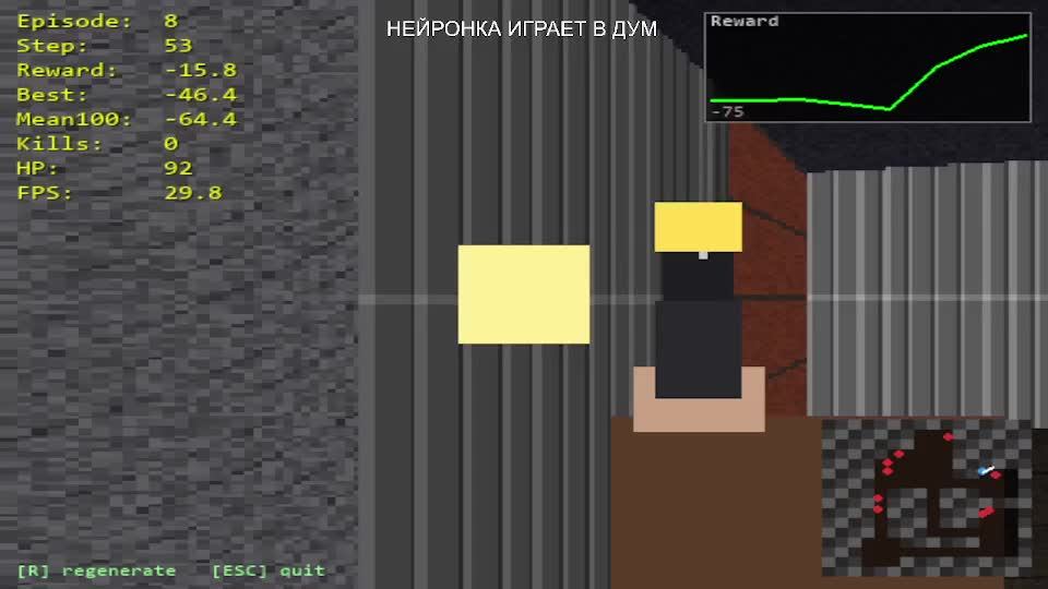 ИИ играет в Doom
