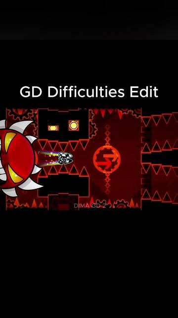 GEOMETRY DASH DIFFICULTY FACES EDIT 🔥 | Автор: @Dima_gd_2 #shorts