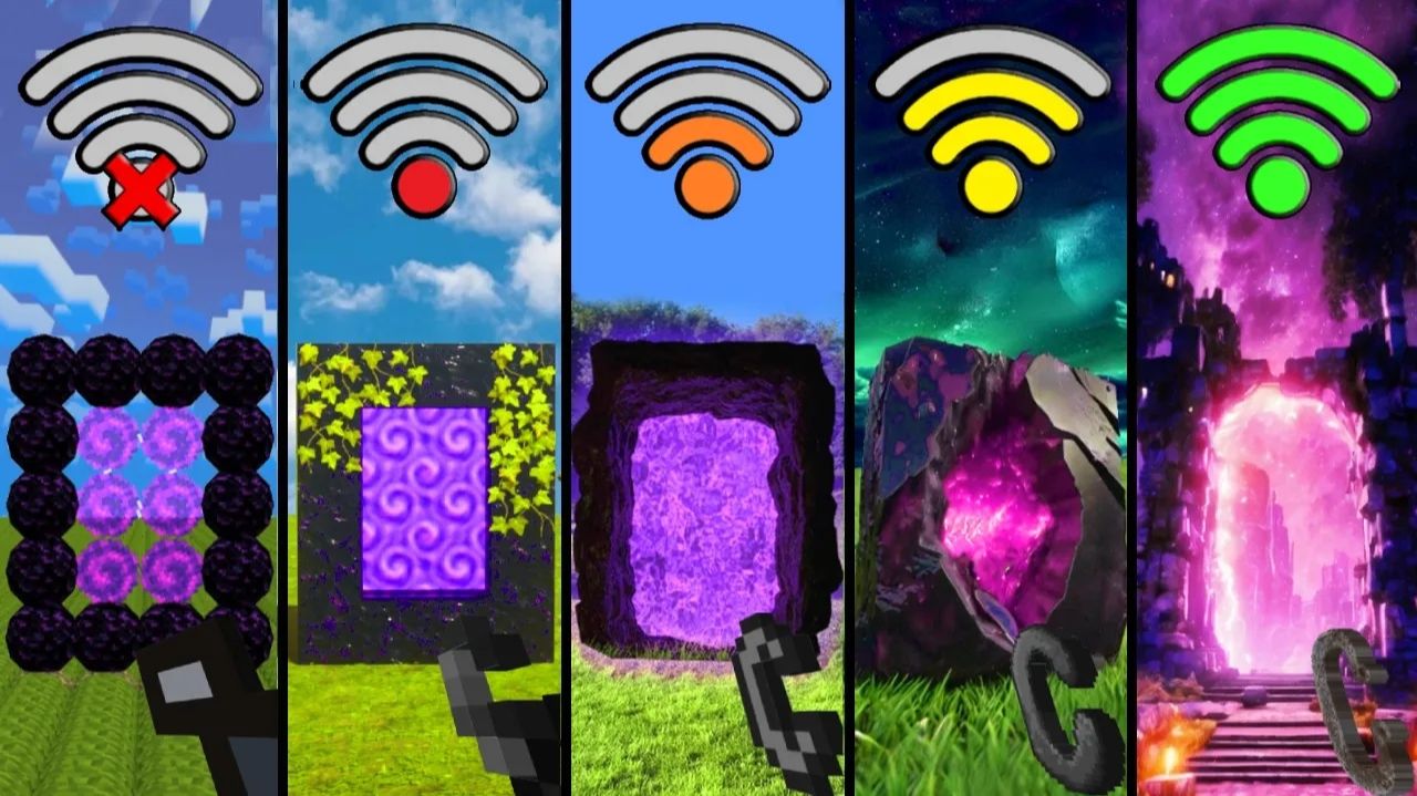 Порталы в Незер с рандомным Wi‑Fi в Minecraft — эксперимент!