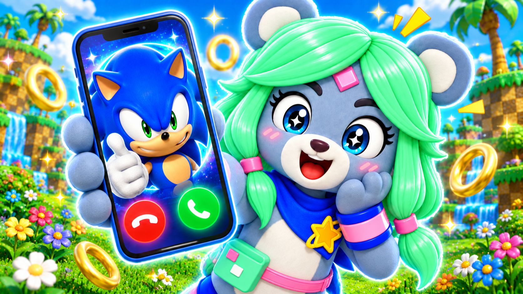 😱МНЕ ПОЗВОНИЛ СОНИК в ИГРЕ СУПЕР МИШКА! SUPER BEAR ADVENTURE