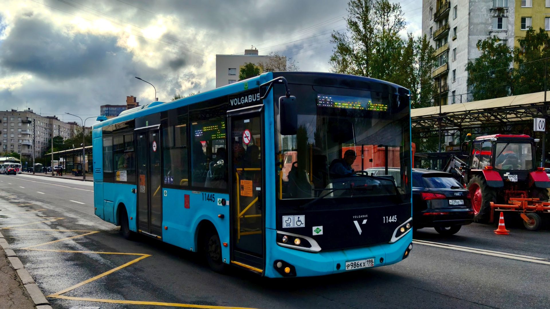 Автобус Volgabus 4298 G4. 343Э Экспресс. Вест-Сервис. Станция метро Проспект Ветеранов - Ломоносов