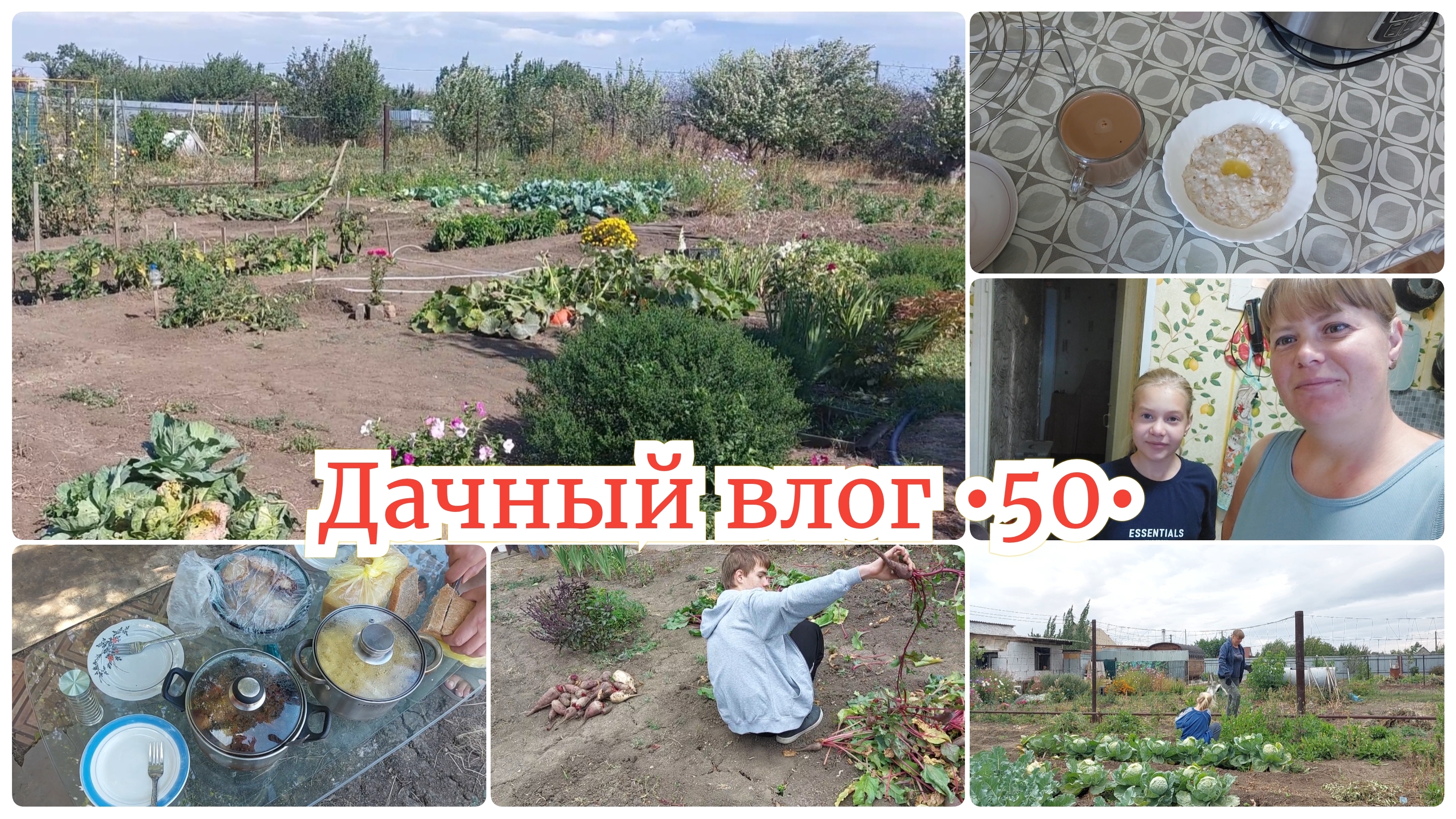 Плодотворная работа в саду 🔥 На завтрак каша / Выкопали свёклу