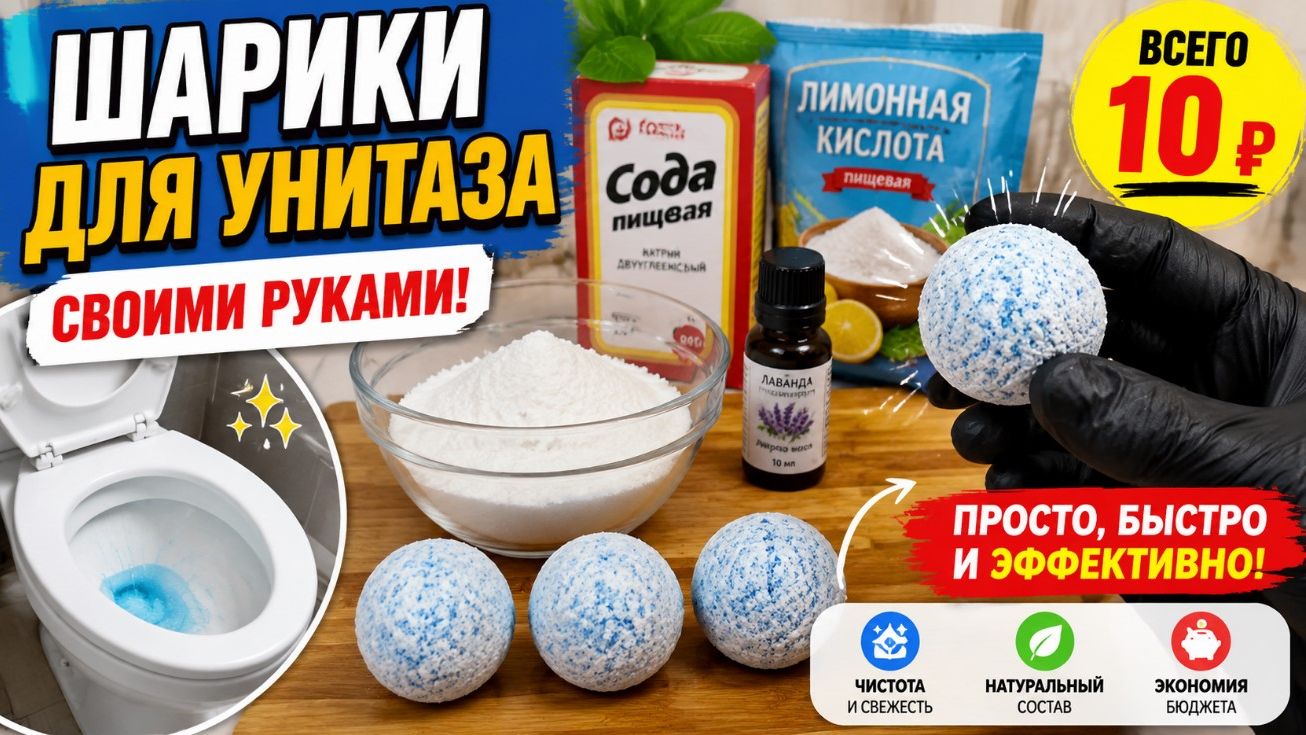 Шарики для унитаза своими руками! Дешевле магазинных в десятки раз
