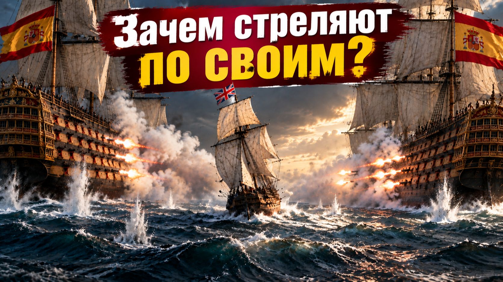 112 Пушек Против 74: Как Испанцы Начали Стрелять По Своим