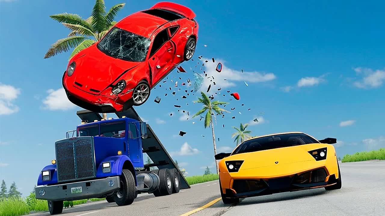 Уличные гонки: аварии – BeamNG.Drive #13 SmashLab