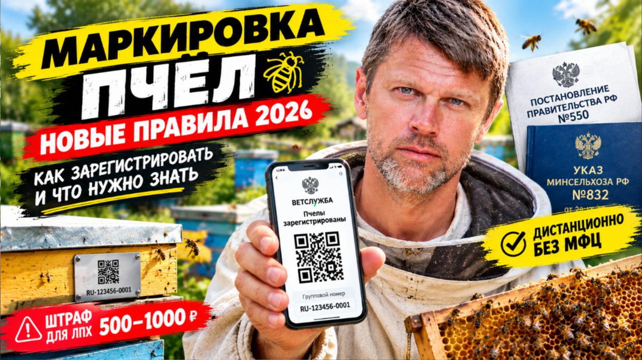 Маркировка и регистрация ПЧЁЛ: новые правила 2026 🐝