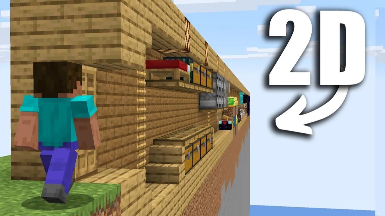 Я построил 2D базу в Майнкрафте — вот что получилось!
