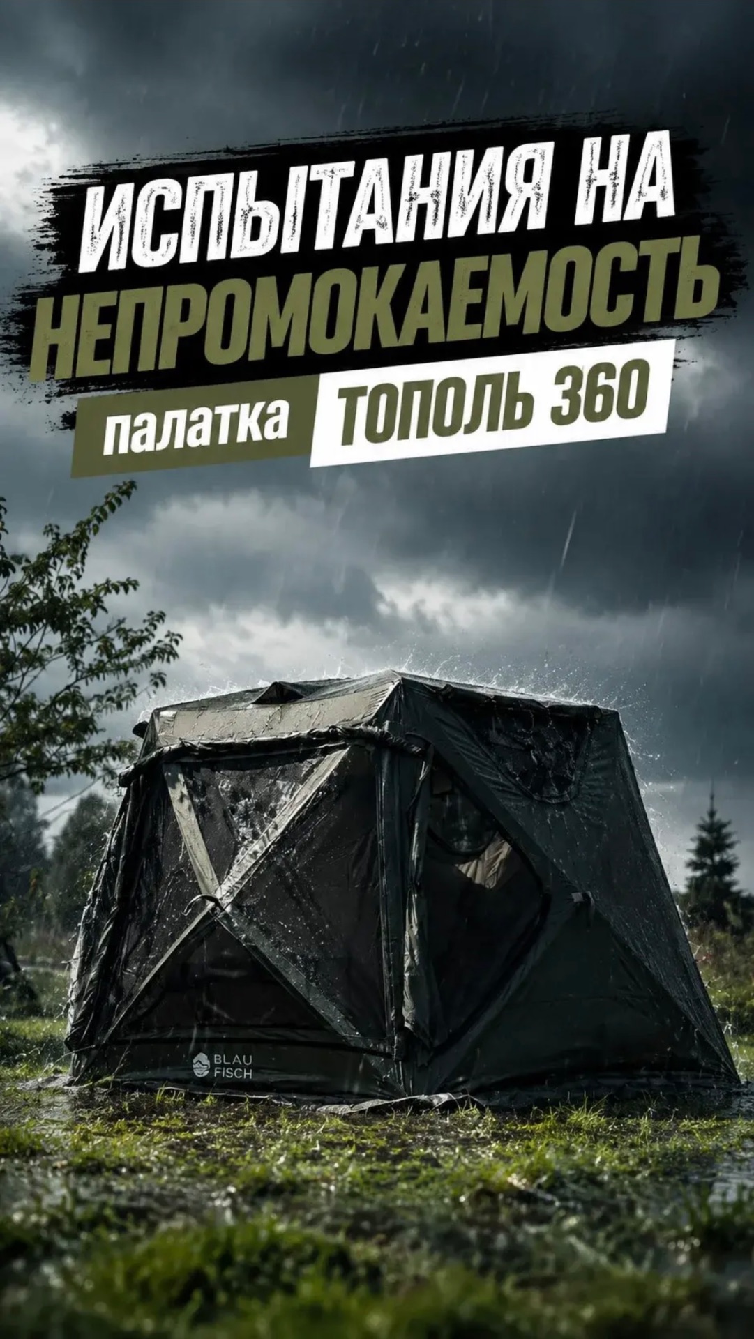 ТОПОЛЬ-360 - непромокаемая двухслойная палатка-трансформер