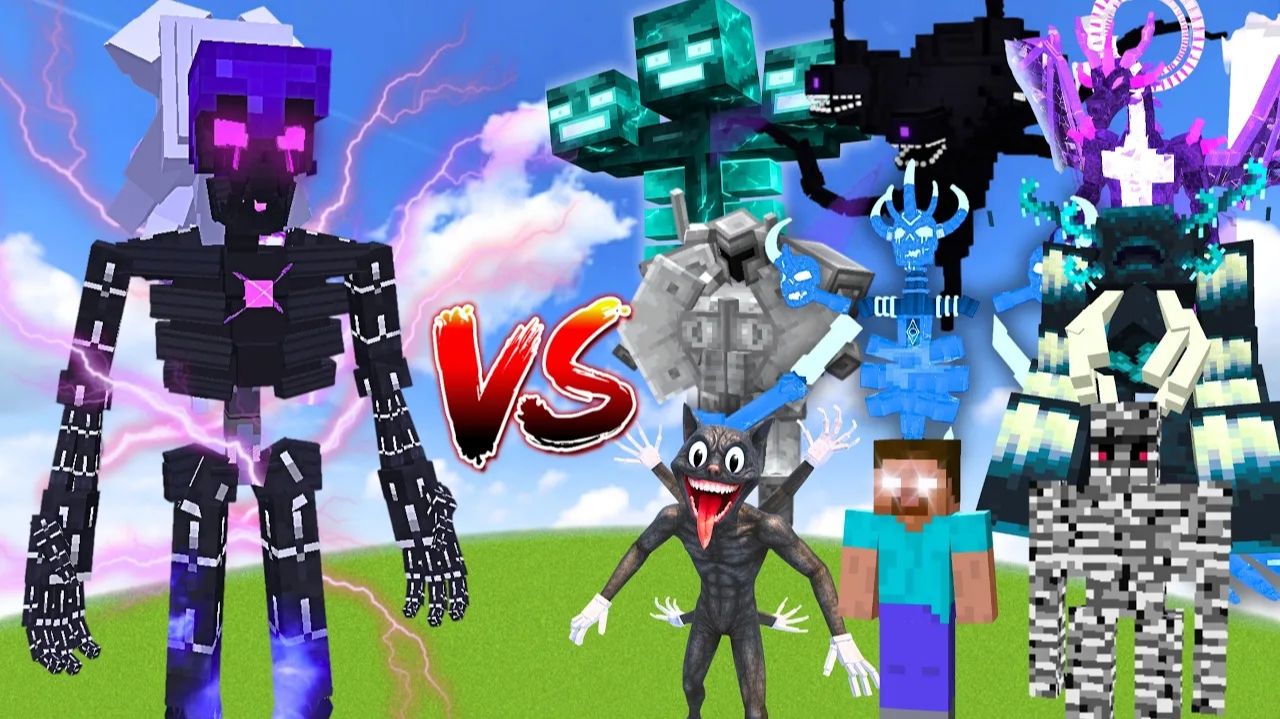 УЛЬТИМАТИВНЫЙ Death Skull VS новые сильнейшие боссы Minecraft — битва мобов!