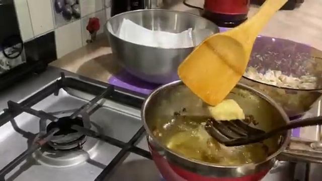 Салат с хрустящими баклажанами