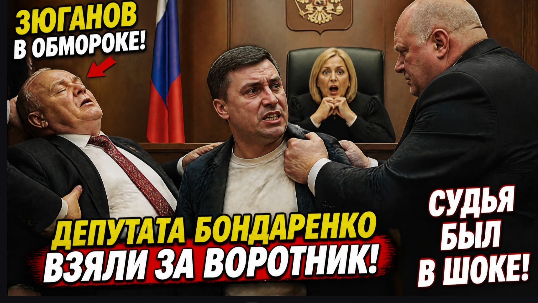 ЗЮГАНОВ В ОБМОРОКЕ! Депутата Бонлдаренко ВЗЯЛИ за Воротник! Судья Был в ШОКЕ!