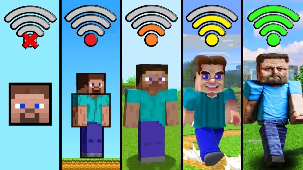 Minecraft при разном Wi‑Fi — огромная подборка!