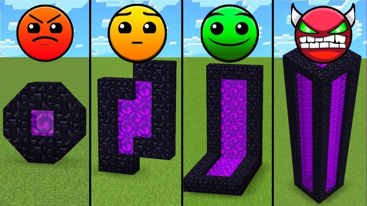 Эксперимент: портал в Незер из разных эмодзи в Minecraft!