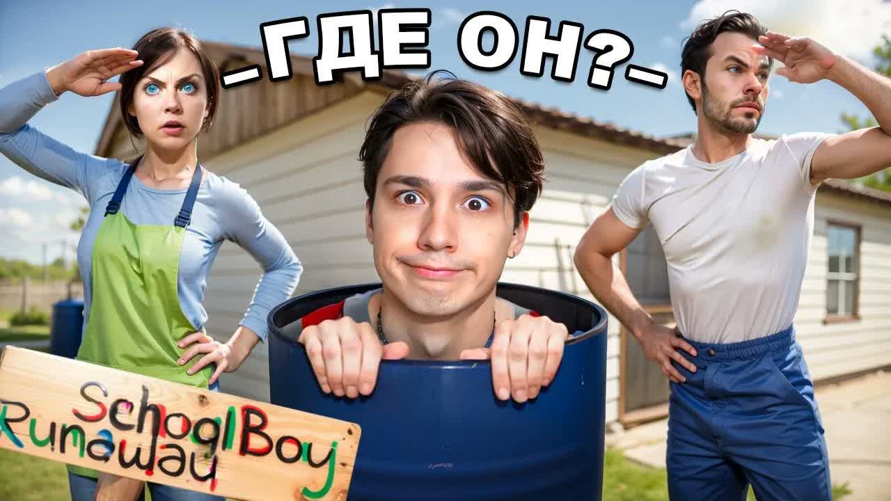 СПРЯТАЛСЯ В БОЧКЕ ОТ ЗЛЫХ РОДИТЕЛЕЙ!😱 ПРОВЕРЯЮ МИФЫ И ЛАЙФХАКИ В SCHOOLBOY RUNAWAY!