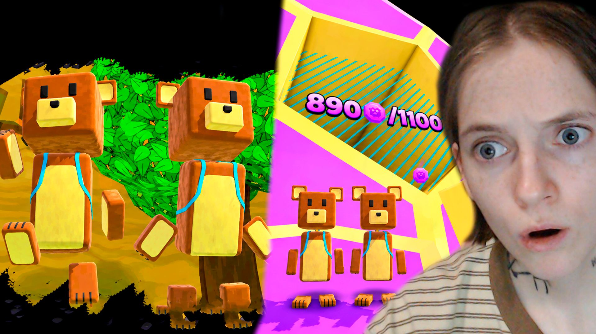 СОНЯ 3 и ЛИЗА проходят ХАРДКОР улей вдвоём! Super Bear Adventure