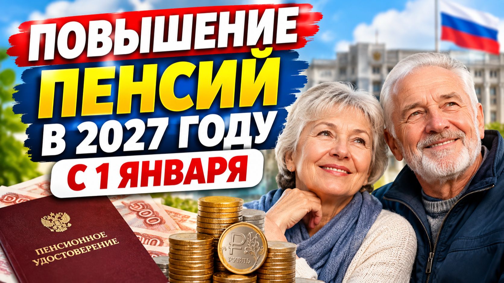 Повышение пенсий в 2027 году с 1 января