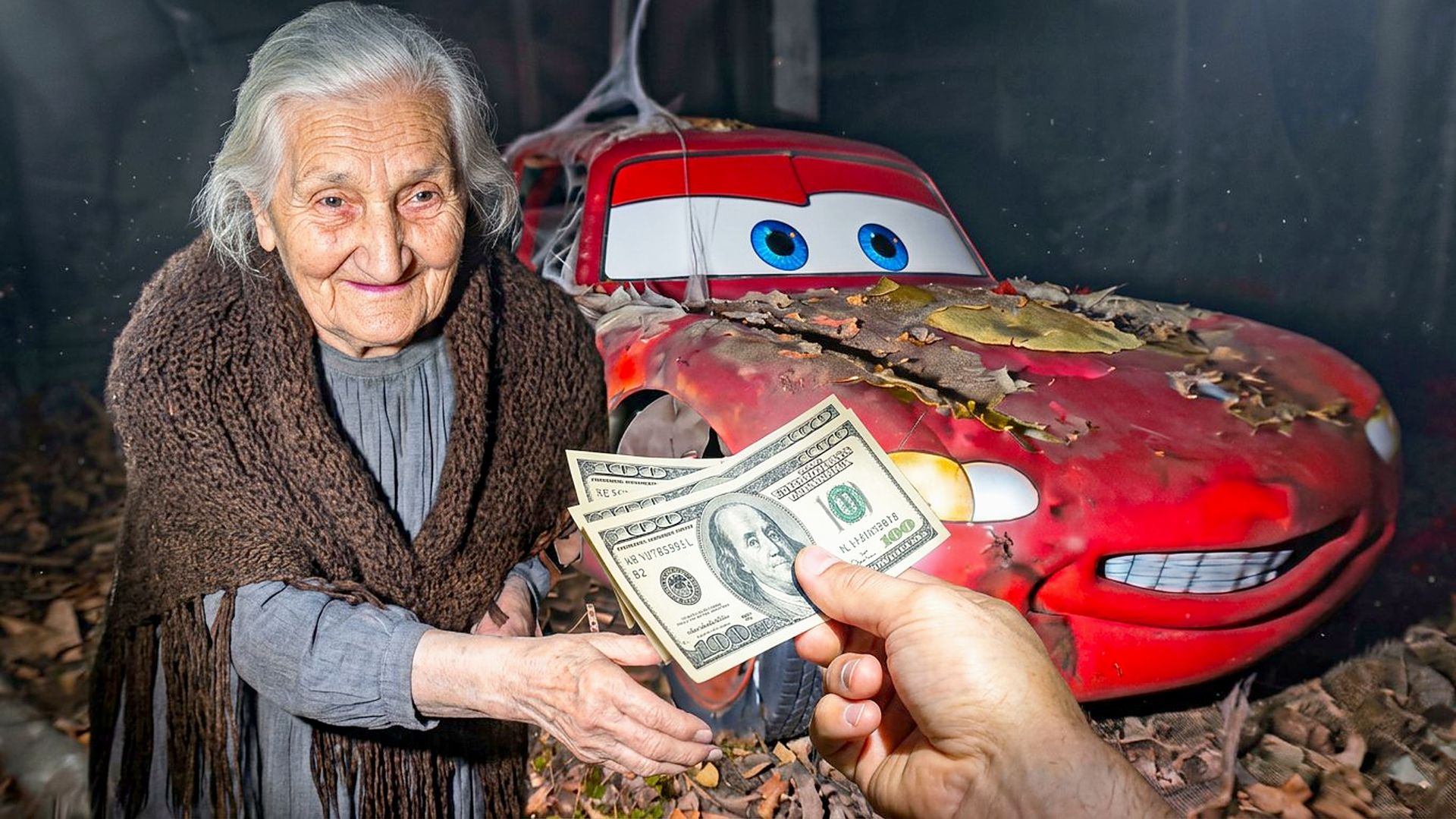 Восстановление полностью сгоревшего 🚗 Молнии Маккуина (купил за $300)🔥 Полный АСМР-процесс ремонта