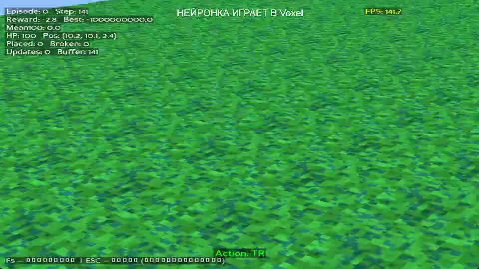 Нейросеть играет в Voxel