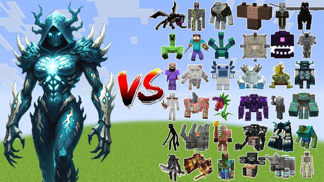 Девушка-мутант надзиратель VS все новые големы — битва мобов в Minecraft!