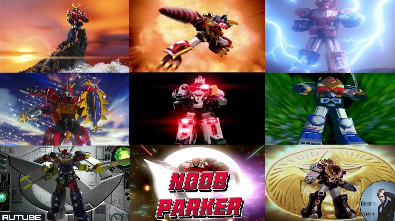 Все основные трансформации Мегазордов от Mighty Morphin до Beast Morphers Могучие Рейнджеры