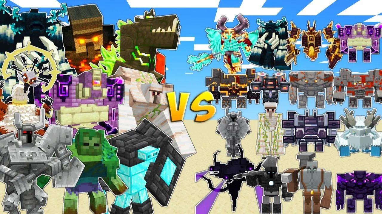 Самая безумная битва мобов в Minecraft!