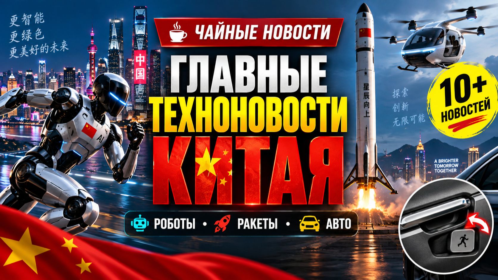 Что творит Китай?! Роботы, ракеты, аэротакси и 6G. Чайные Новости #19