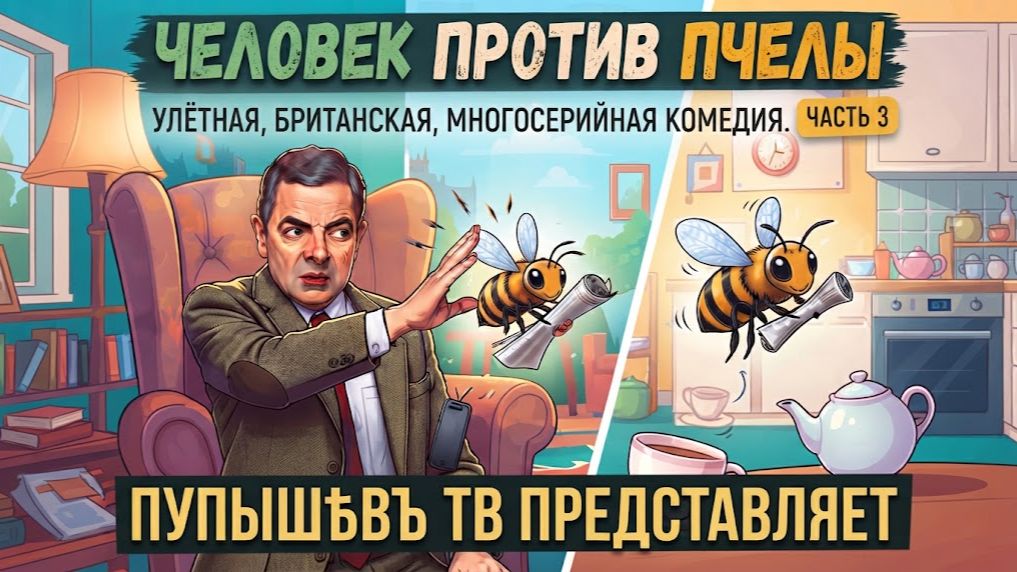👨 ЧЕЛОВЕК ПРОТИВ ПЧЕЛЫ 🐝 УЛЁТНАЯ, БРИТАНСКАЯ, МНОГОСЕРИЙНАЯ КОМЕДИЯ. ЧАСТЬ 3 🔥