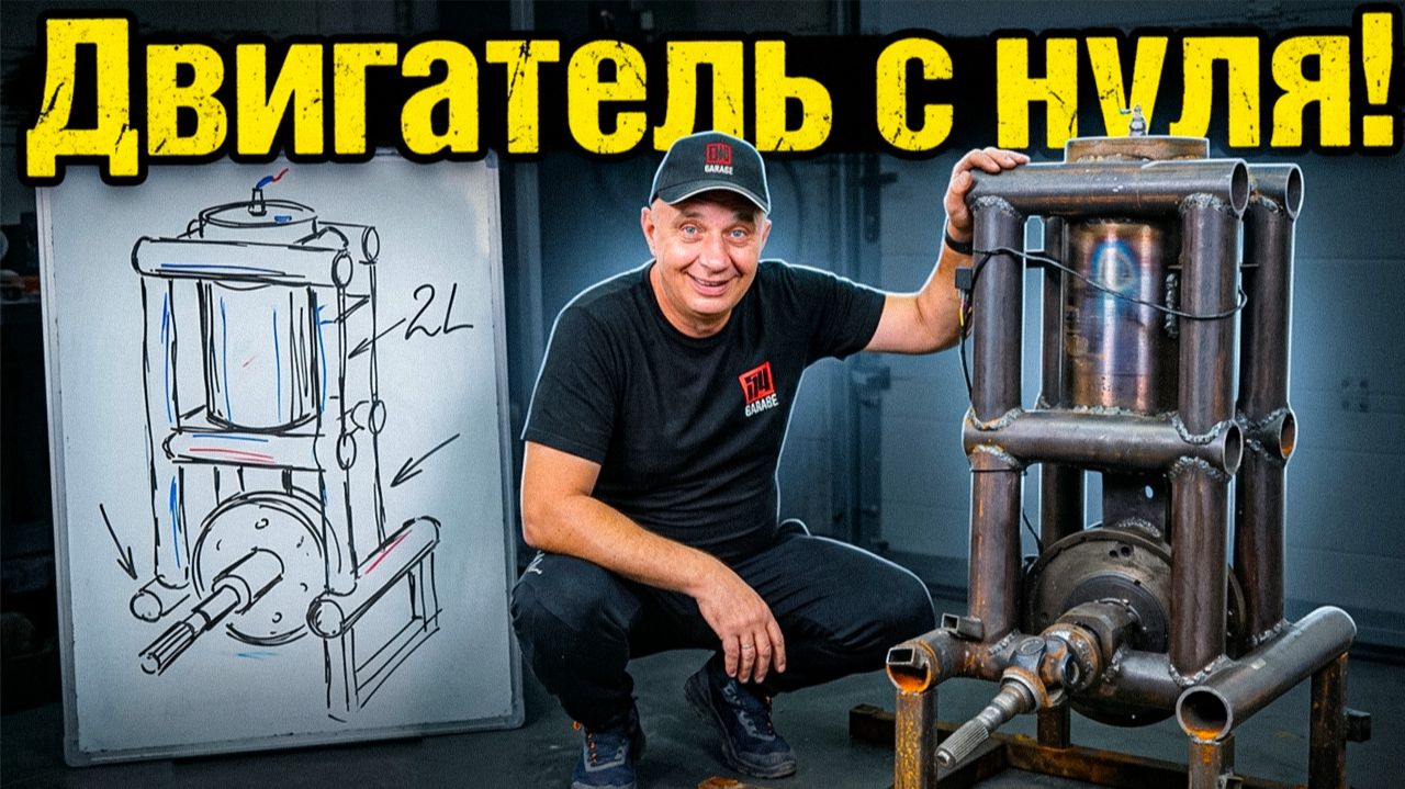 СОЗДАЛИ ДВИГАТЕЛЬ с НУЛЯ — 2 литра в ОДНОМ цилиндре