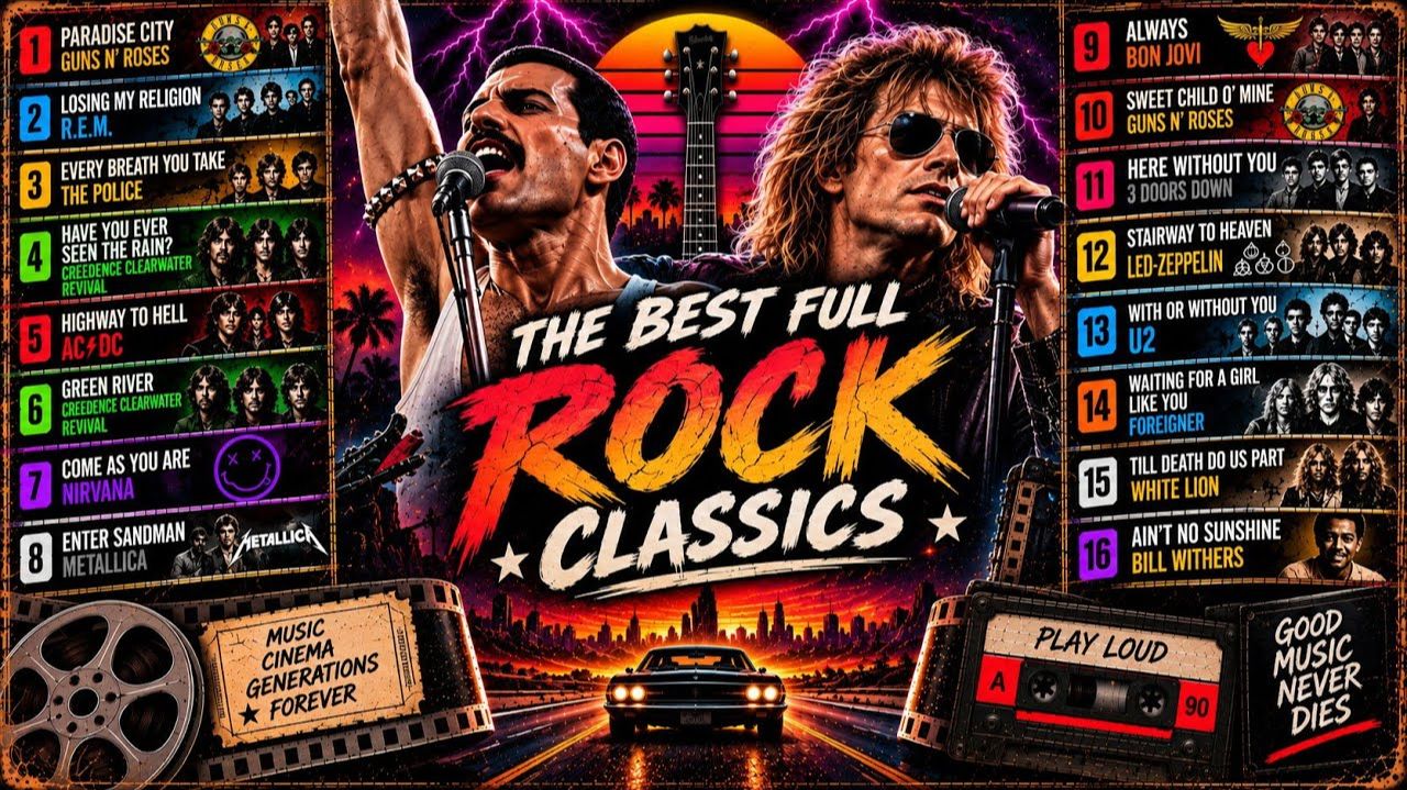 Классические Зарубежные Ретро Хиты 90-х REM The Police ACDC Nirvana Metallica Bon Jovi Led Zeppelin