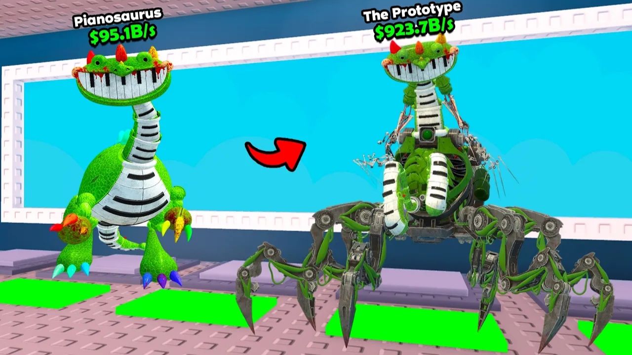 Новый прототип PIANOSAURUS из Poppy Playtime 5 — история в Garry's Mod!