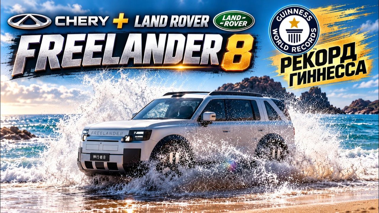 И сразу в рекорды Гиннесса! Новый бренд Freelander от Land Rover и Chery.