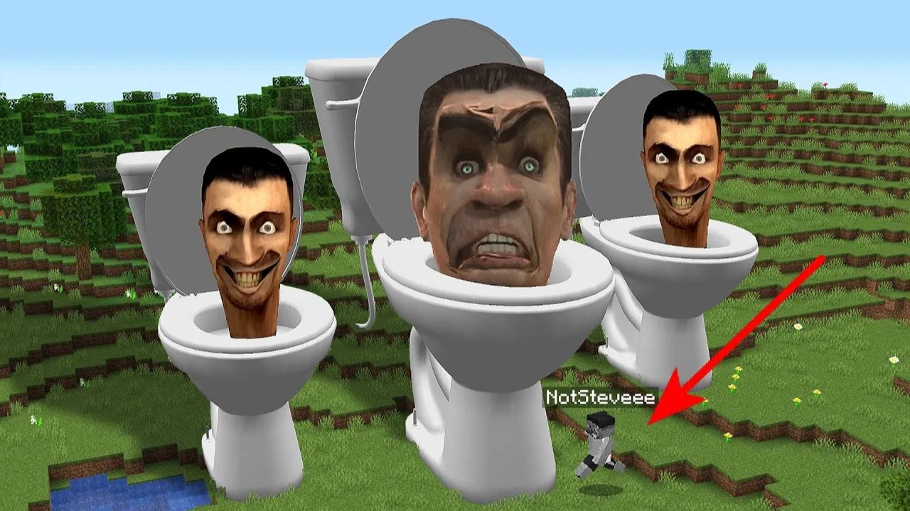 Minecraft против Skibidi Toilets — часть 1