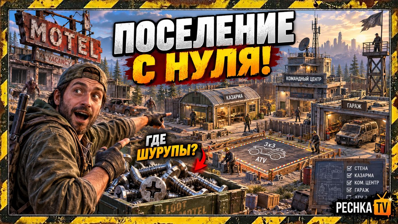 ПОСЕЛЕНИЕ С НУЛЯ ЗА НОВИЧКА! ГДЕ БРАТЬ ШУРУПЫ И ЧТО СТРОИТЬ В LDOE | Pechka TV