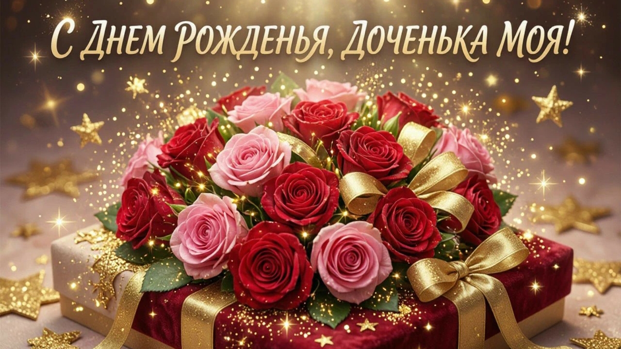 С днём рожденья, доченька моя! Трогательное поздравление с днём рождения для дочки
