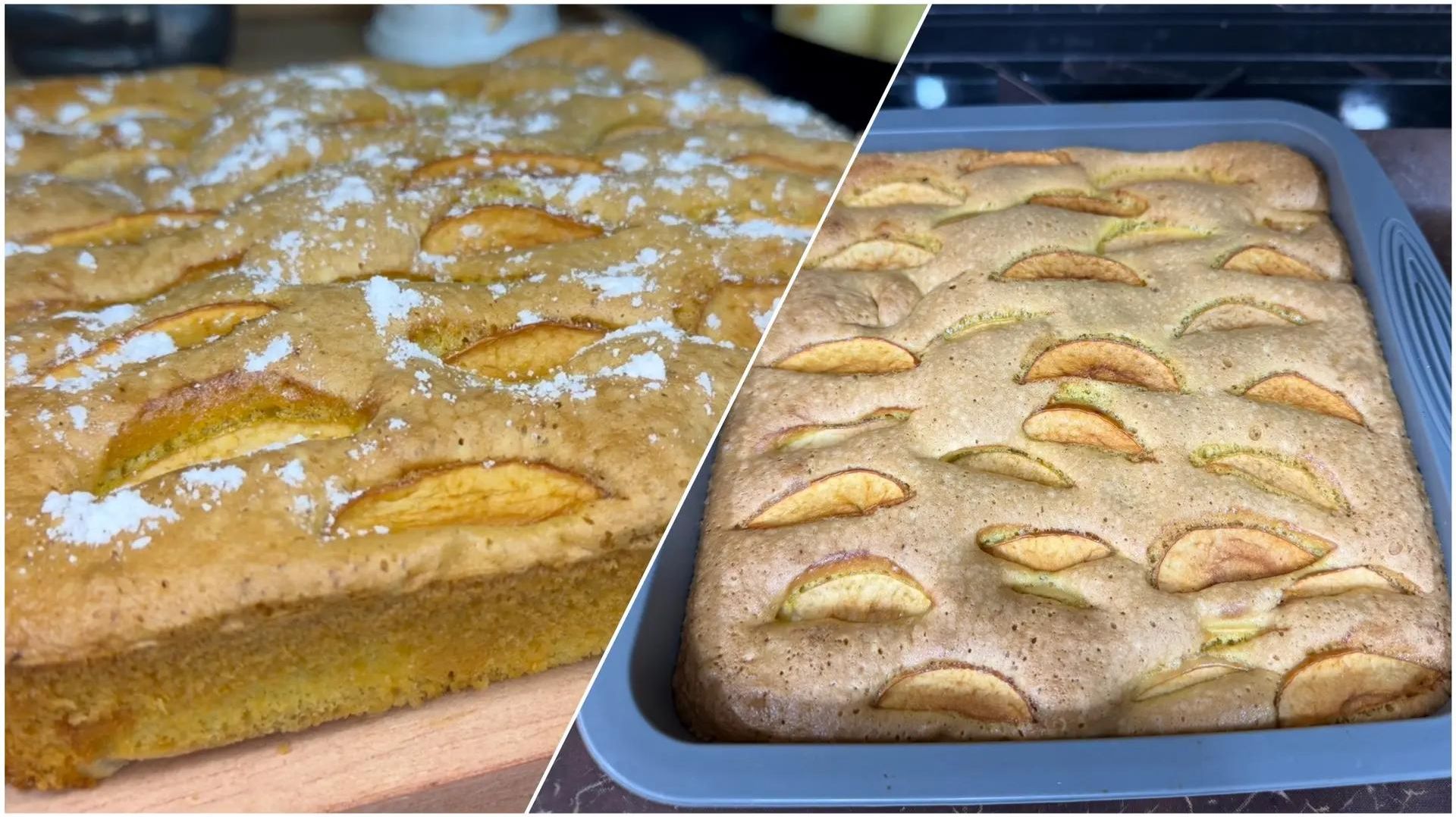 Воздушная шарлотка с яблоками, осенний рецепт