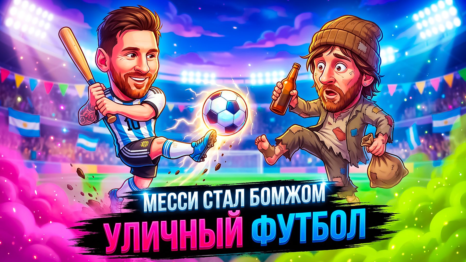МЕССИ Стал Бомжом и играет в Уличный футбол 1x1 Street Football