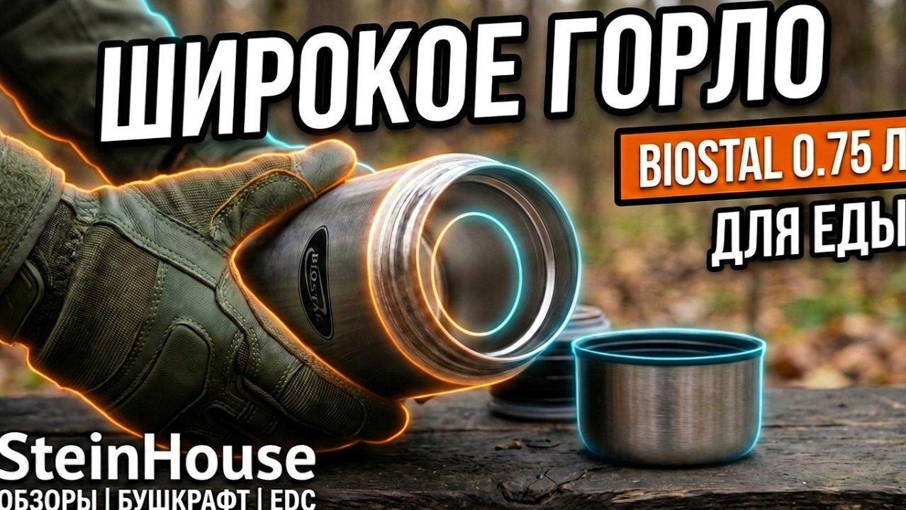 Термос для еды Biostal 0.75 л с широким горлом | SteinHouse