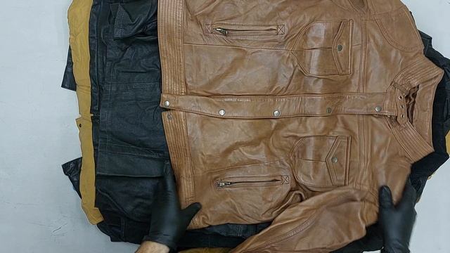 Куртки кожаные  секонд оптом 10 пак