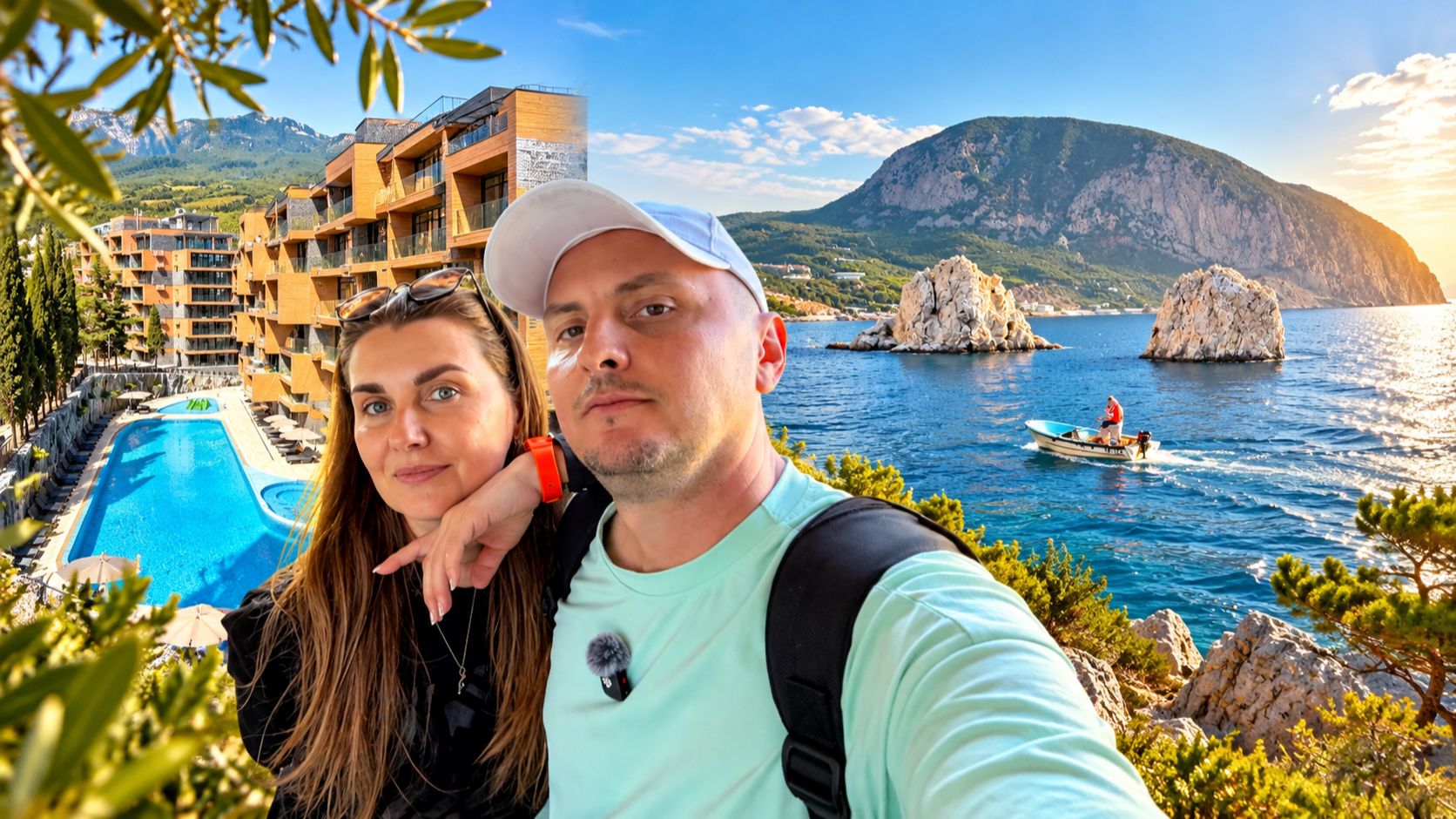ГУРЗУФ в сентябре. Купаемся под горой Аю-Даг. Обзор апартаментов More.Yalta. Грот, царский пляж.КРЫМ