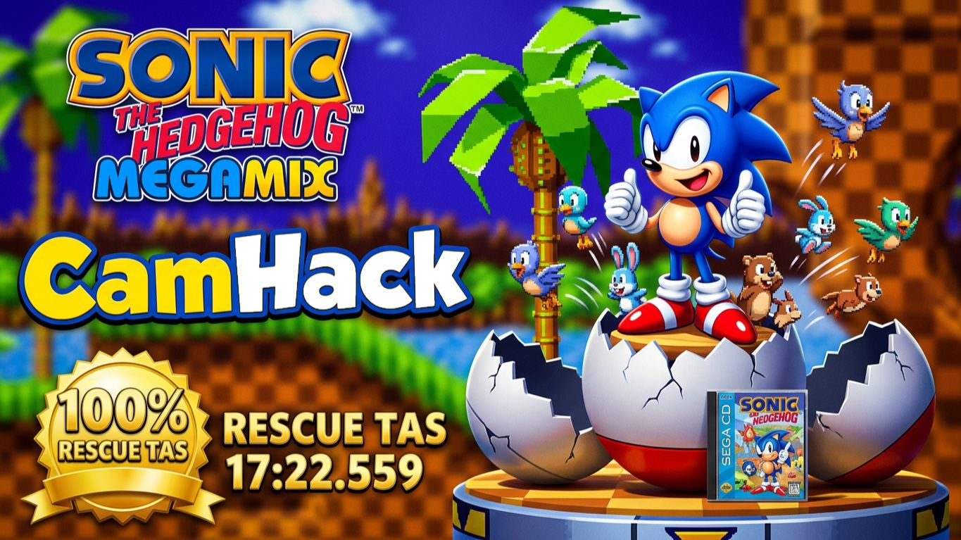 TAS, CamHack, (SegaCD) Sonic The Hedgehog Megamix - 