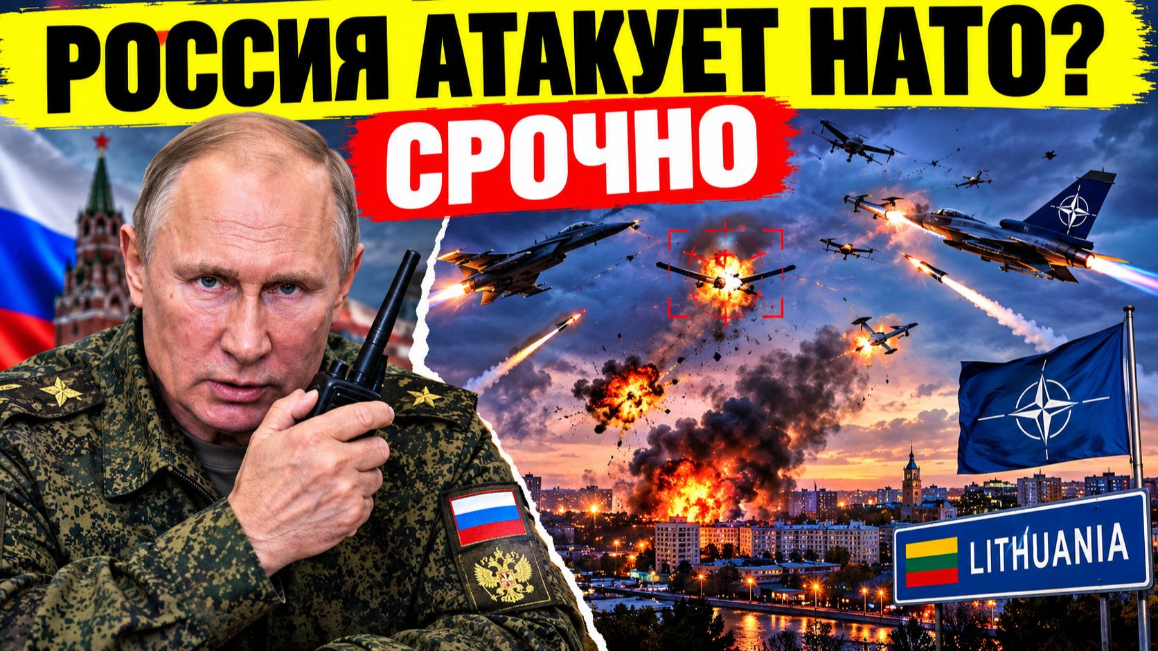 ⚡СРОЧНО: Россия бомбит НАТО? Истребители подняты в воздух