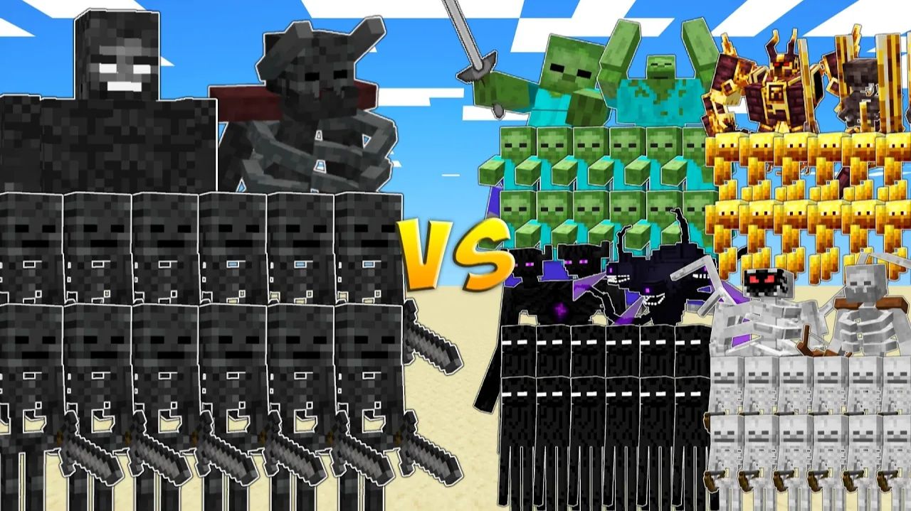 Армия Визеров VS ВСЕ мобы Minecraft — кто победит?