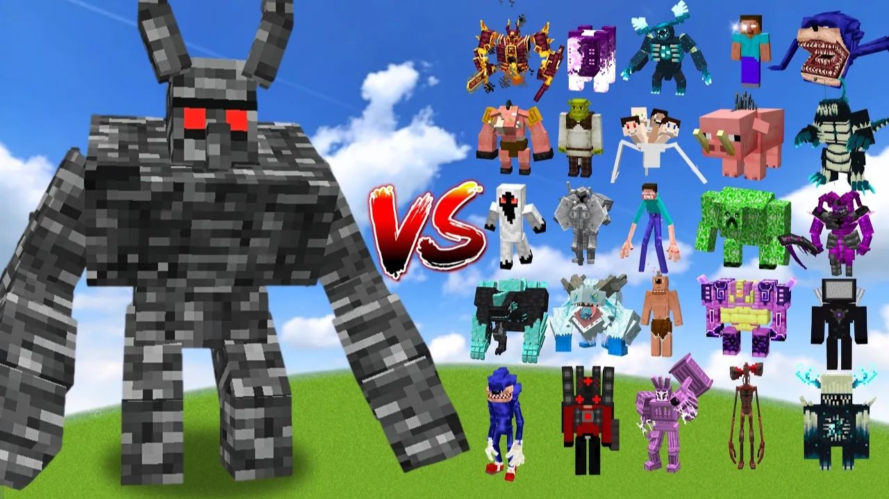 АЛЬФА-МУТАНТ BEDROCK GOLEM против всех боссов Minecraft!