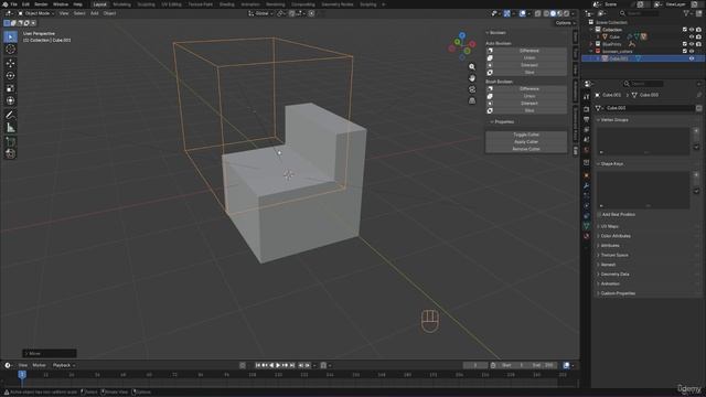 BLENDER THE SCI-FI WAR MACHINE 4. 004_How To Use BoolTool