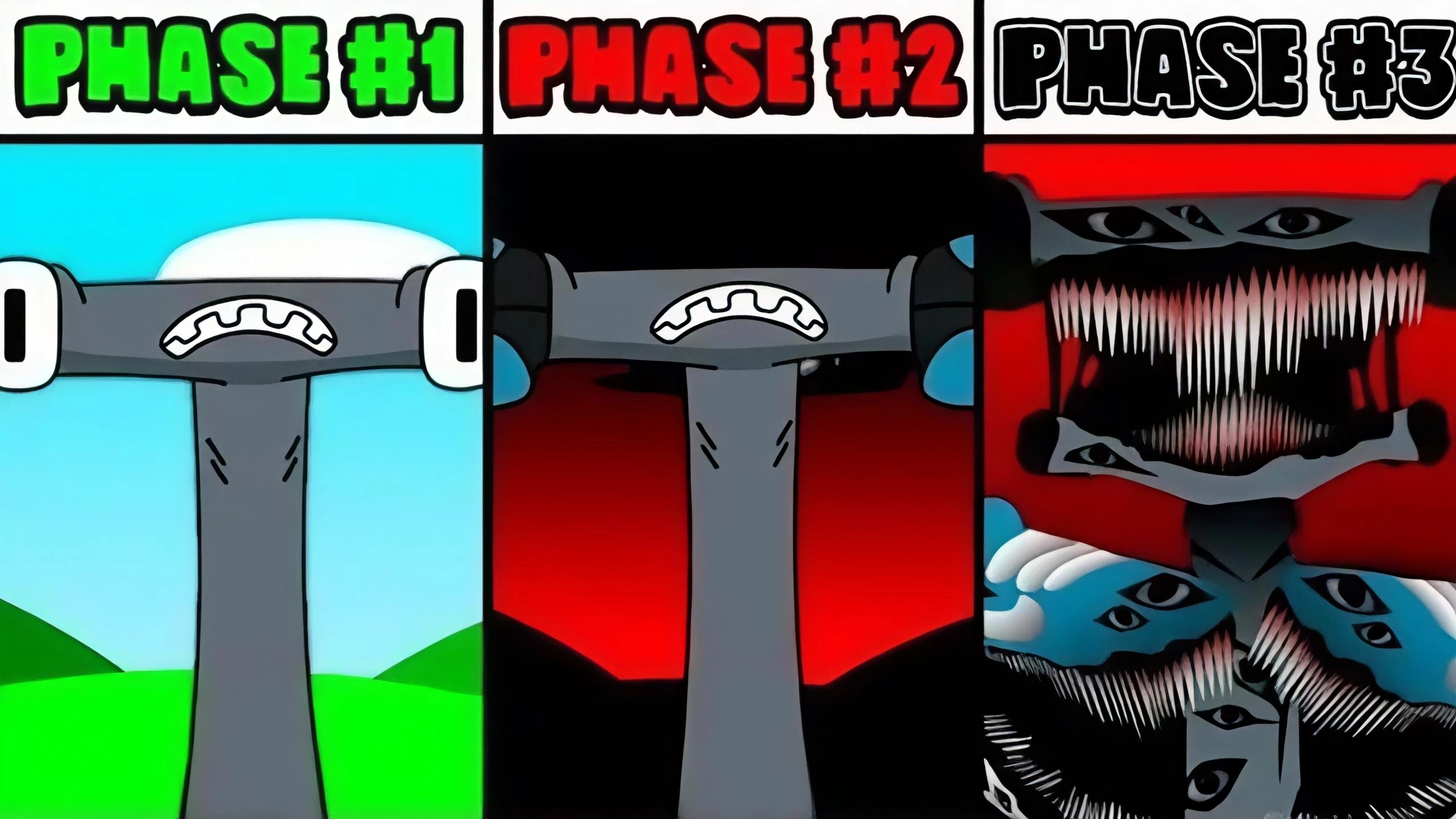 спрунки Sprunki OC фаза 1 против 🆚 фаза 2 & 3🔥