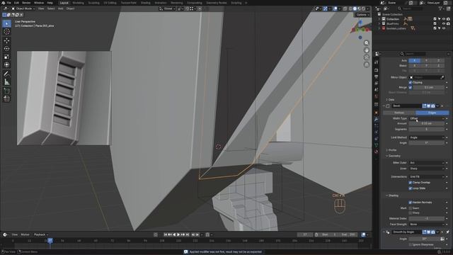 BLENDER THE SCI-FI WAR MACHINE 21. 021_Front Pelvis Armor - Center Plate & Side Insets