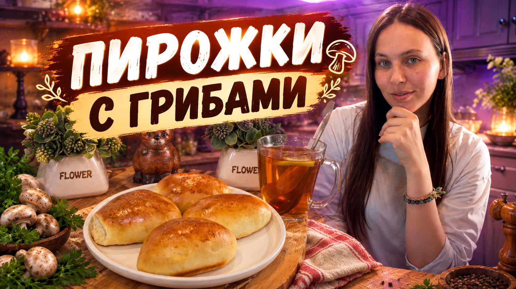 Золотистые пирожки с грибами: пальчики оближешь!