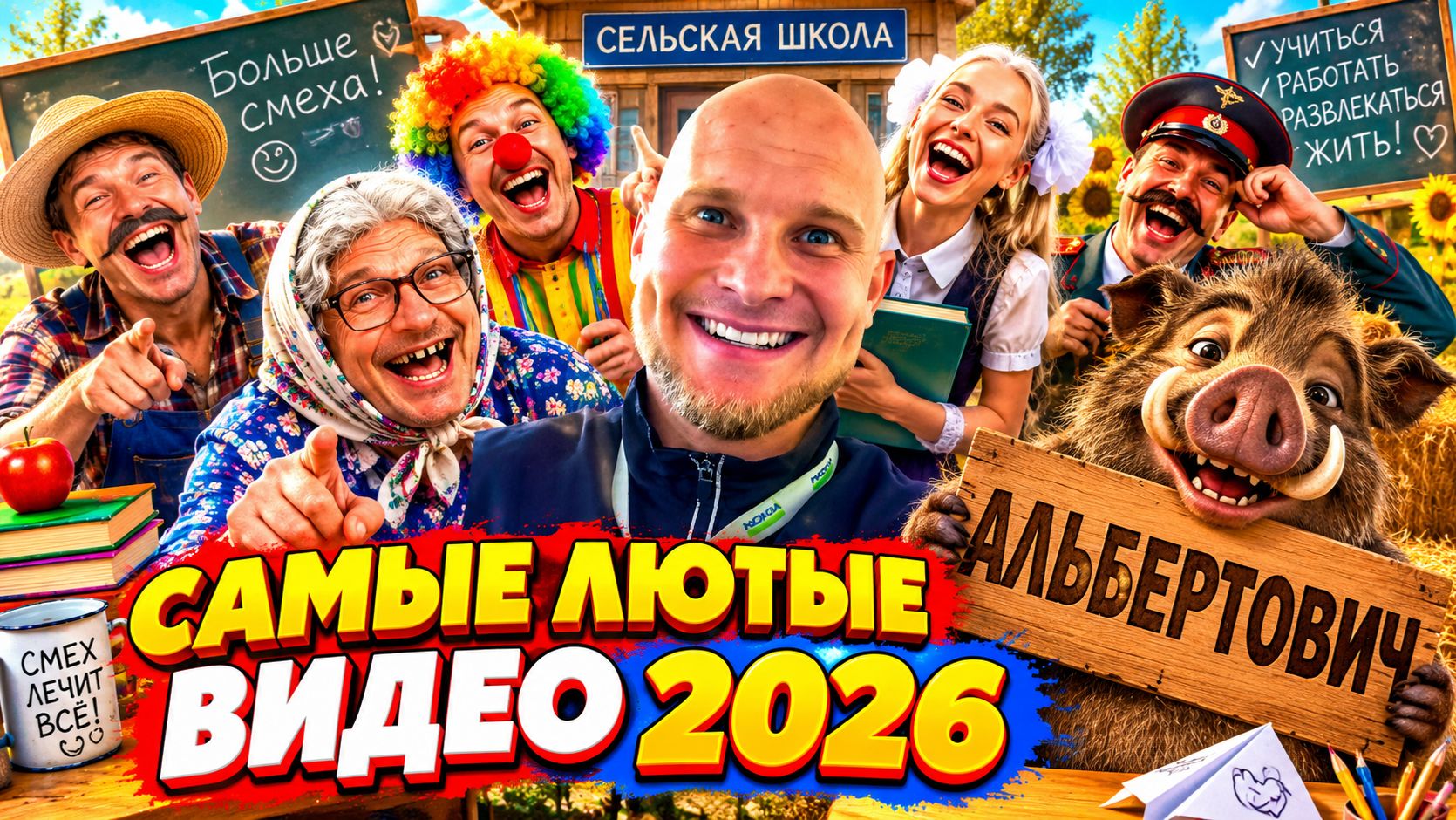 🔥😂 СБОРНИК СМЕШНЫХ ВИДЕО 2026 🤣💥 1 ЧАС СМЕХА 🤡 НОВЫЕ Видео чтоб Поржать ⚡🤯 НАТУРАЛ АЛЬБЕРТОВИЧ