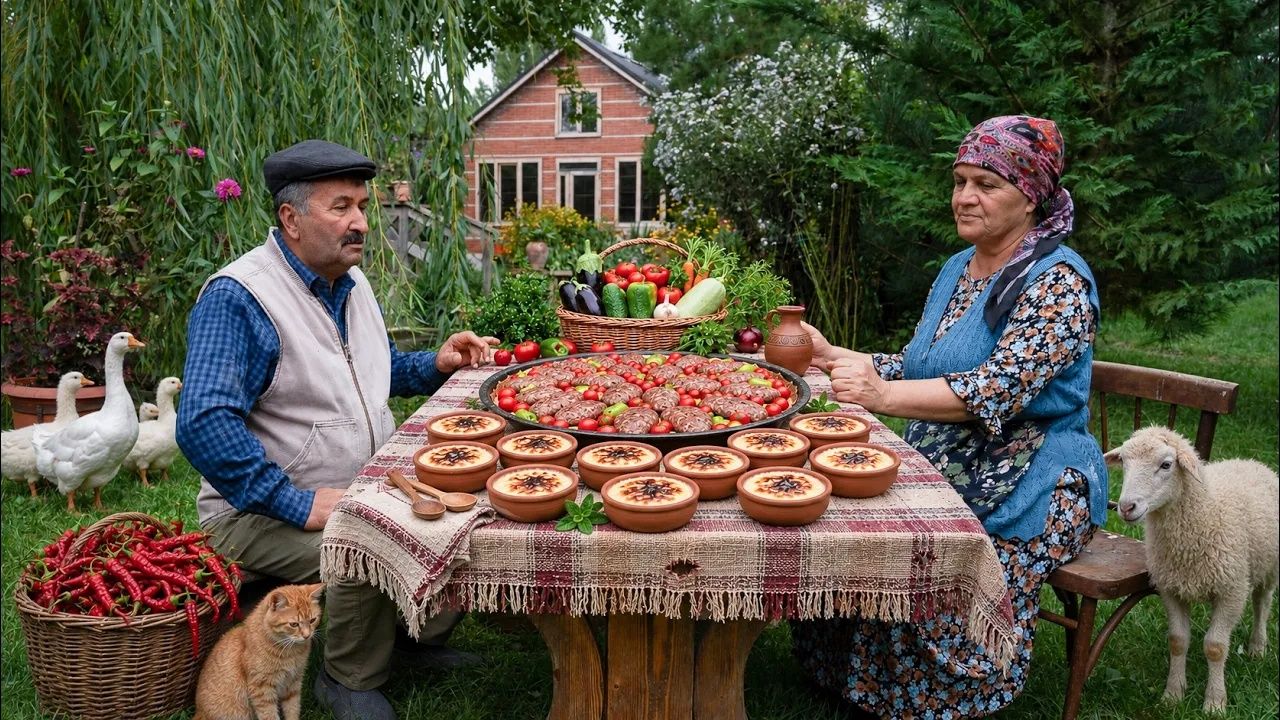 Жизнь в деревне. Rustic Garden Lunch ｜ Fresh & Homemade Village Food  🌿🏡
